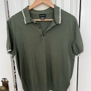 Club Monaco Dark Green Polo with White Trim